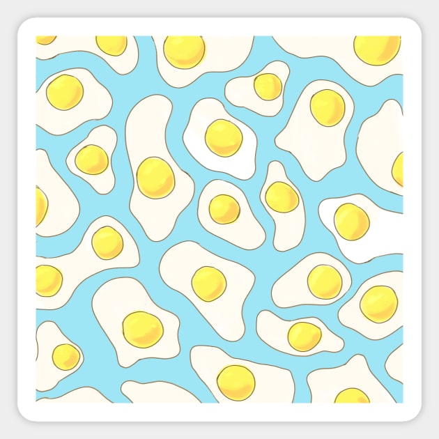 Egg yolk pattern - Breakfast Sticker by Evedashy